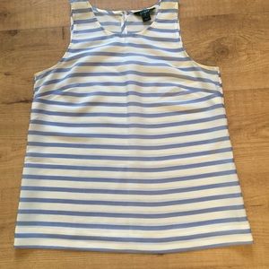 J. CREW Blue and White Striped Tank Top Blouse